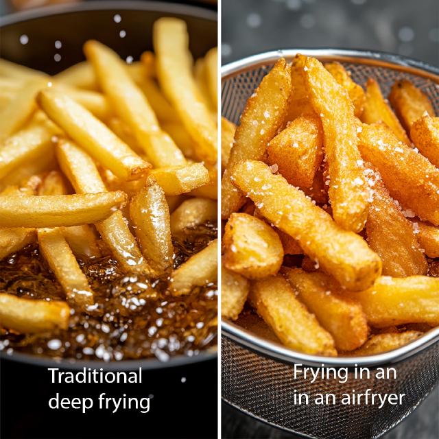 The difference between traditional frying and air frying